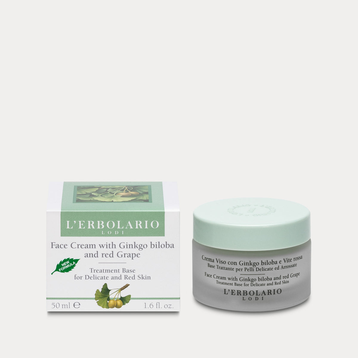 Face Cream with Ginkgo biloba and red Grape