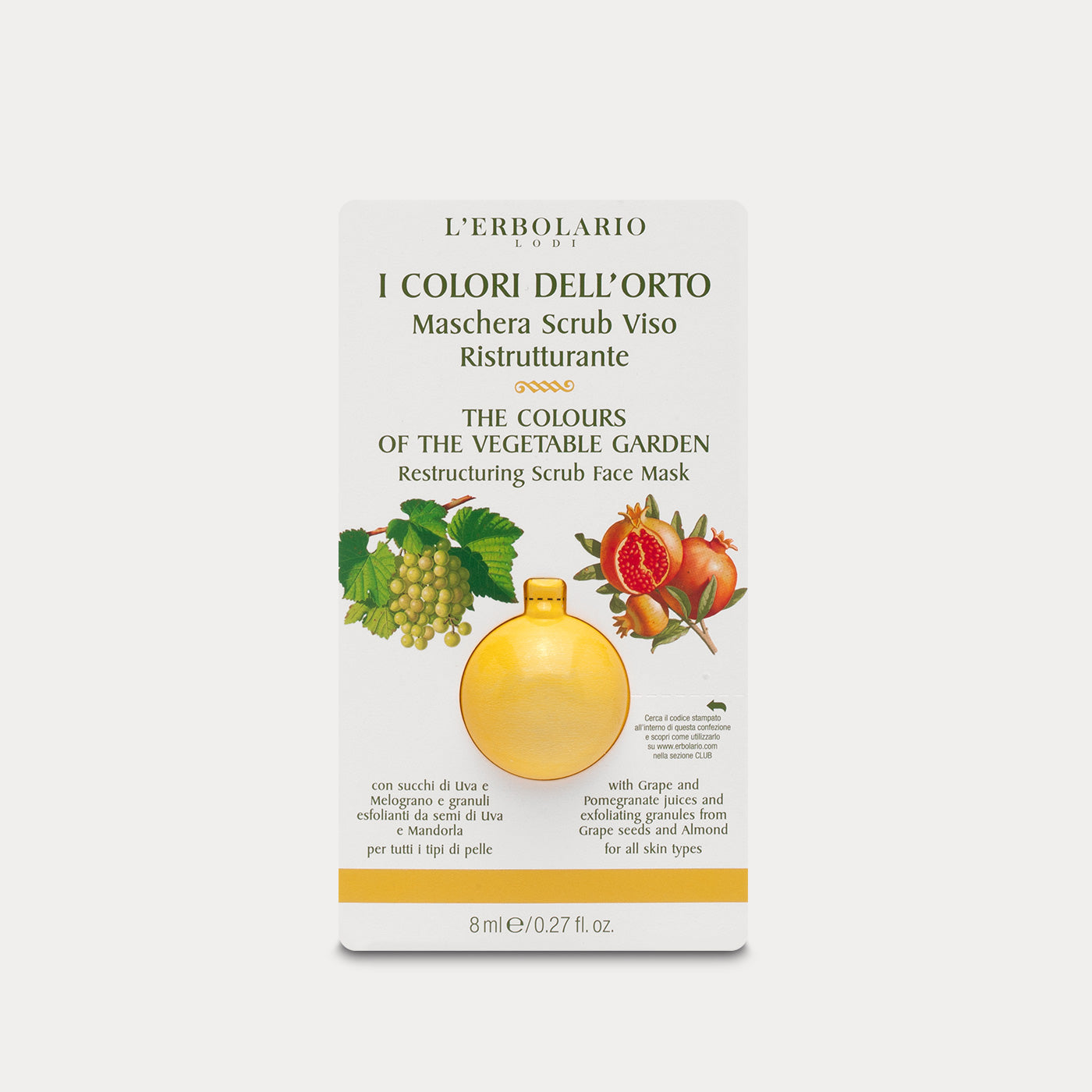 Restructuring Scrub Face Mask The Colours of the Vegetable Garden