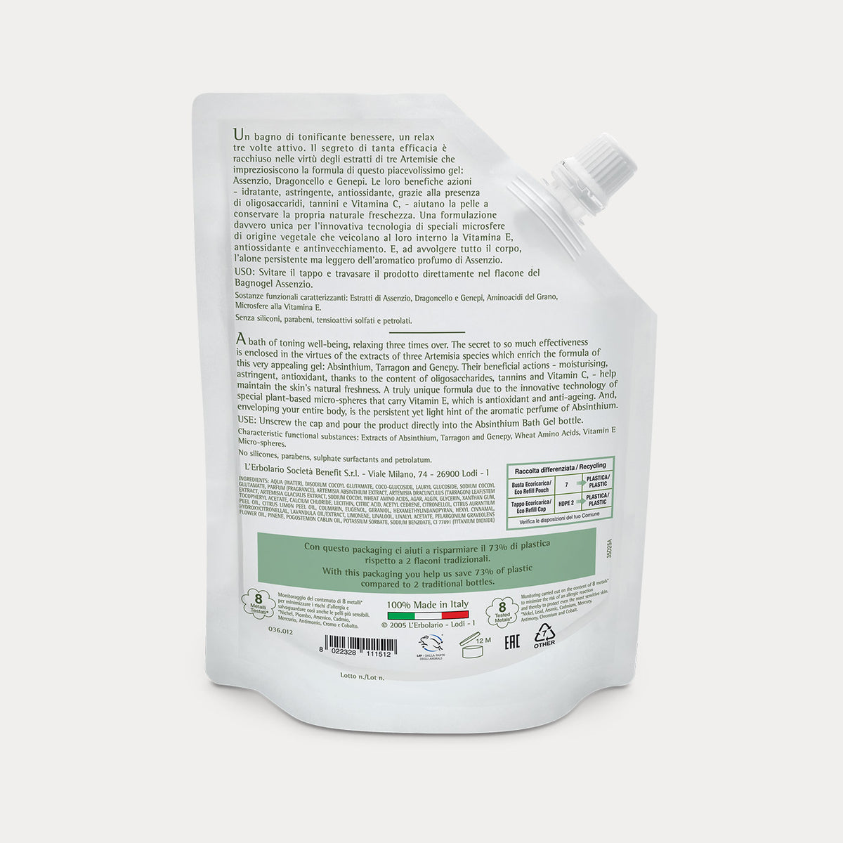 Eco Refill Bath Gel Absinthium