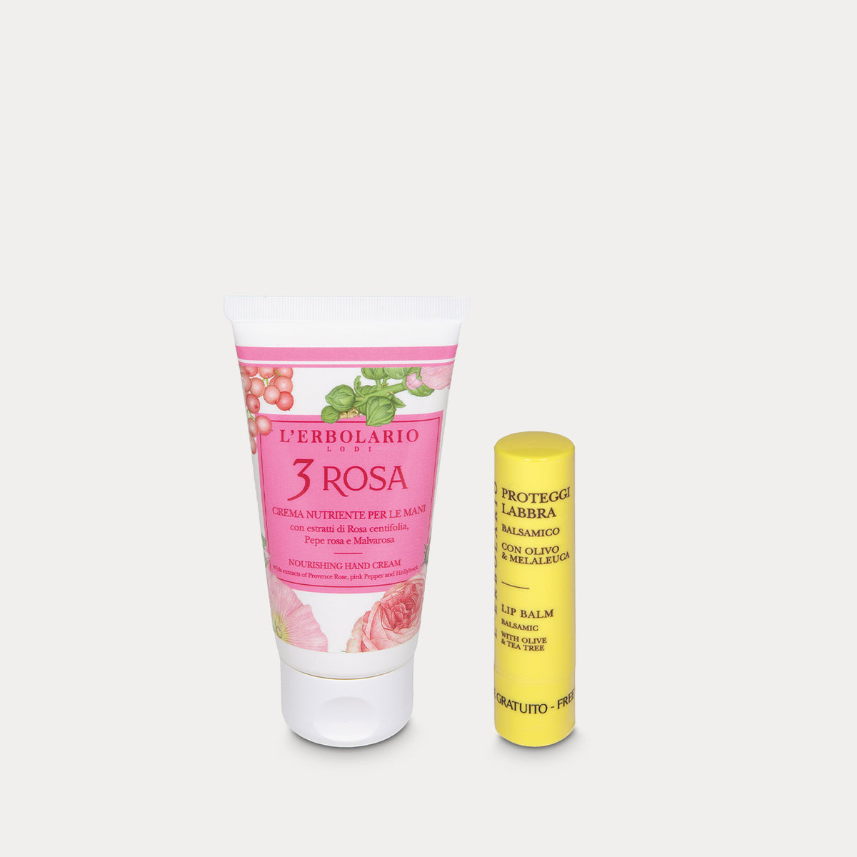 3 Rosa Hand Cream and a free Lip Balm