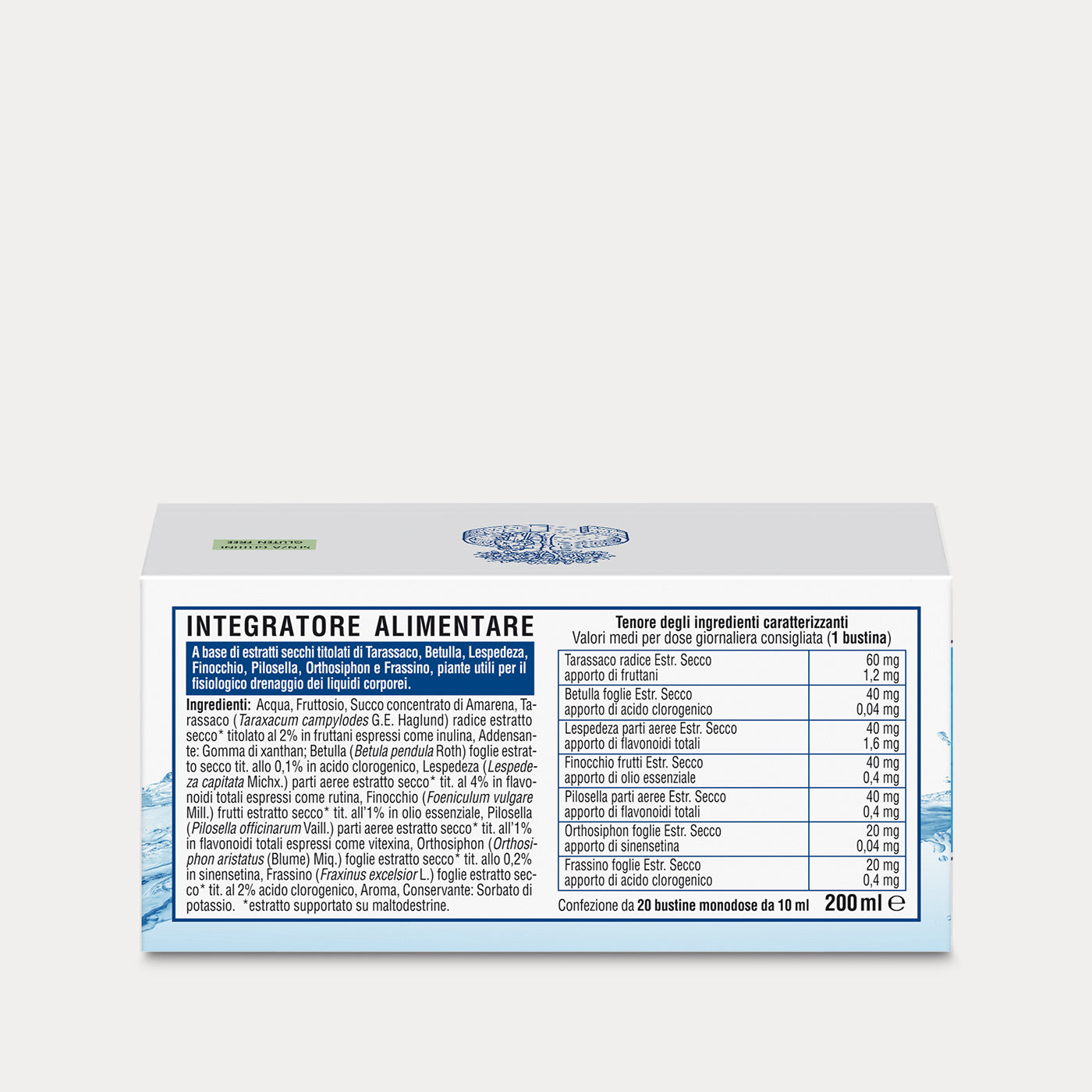Concentrated Fluid Idrolinea in Single-dose Sachets