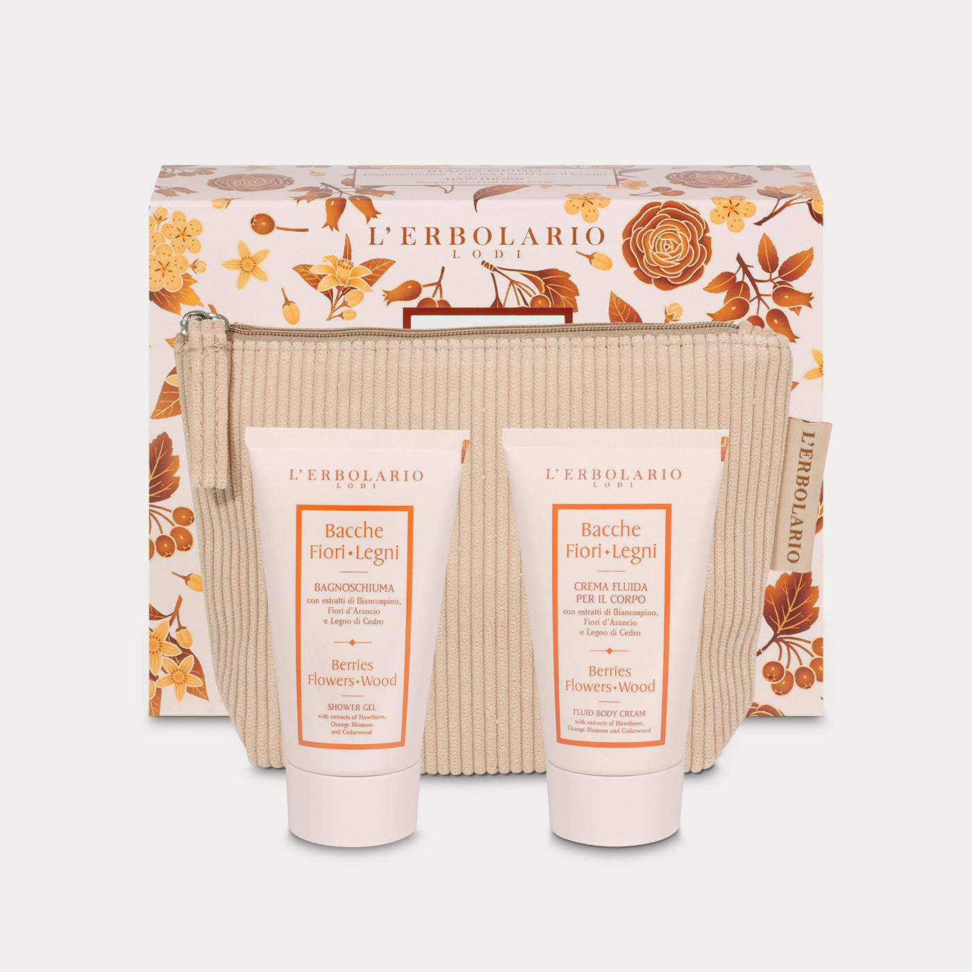 Hawthorn Beauty-Pochette Berries Flowers Wood